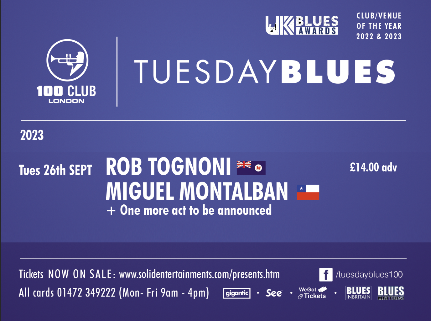 100 Club London, Tickets For Concerts & Music Events 2023